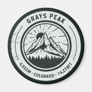 Grys Peak Colorado Hiking Skiing Travel Magnet