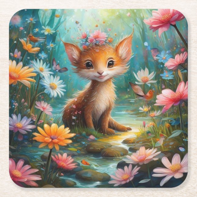 Gryssmöss Underlägg Papper Kvadrat (Framsidan)