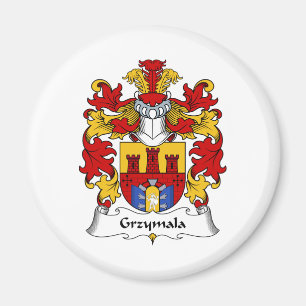 Grzymala familjvapensköld magnet