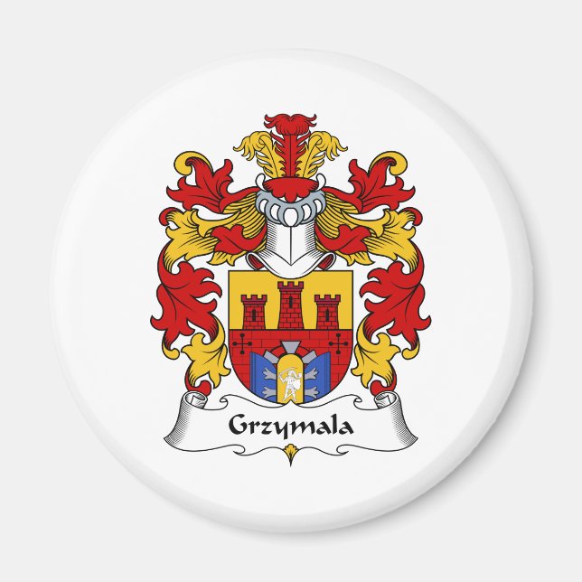 Grzymala Family Crest Magnet (Framsidan)