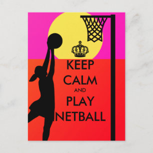 GS Behålla Lugn och spela upp Netball-offert Vykort