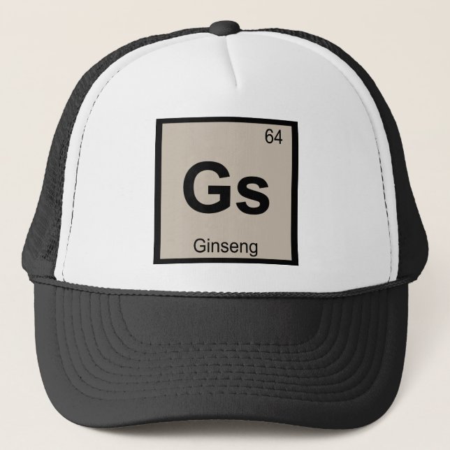 Gs - Ginseng kemi Periodiska systemets symbol Keps (Framsida)