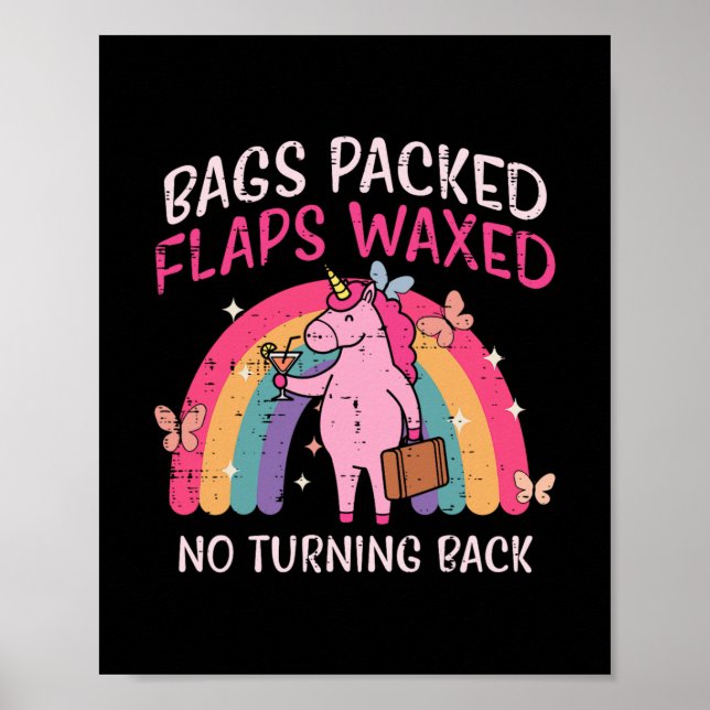 Gs Packad Enhörning Rolig Olämplig Semester Kvinna Poster (Framsidan)