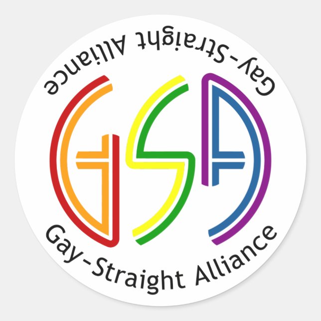 GSA Neon Round Light Sticker Runt Klistermärke (Framsida)