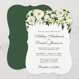 GSB-inbjudan till Grönt om vattenfärgsbröllop med  Inbjudningar