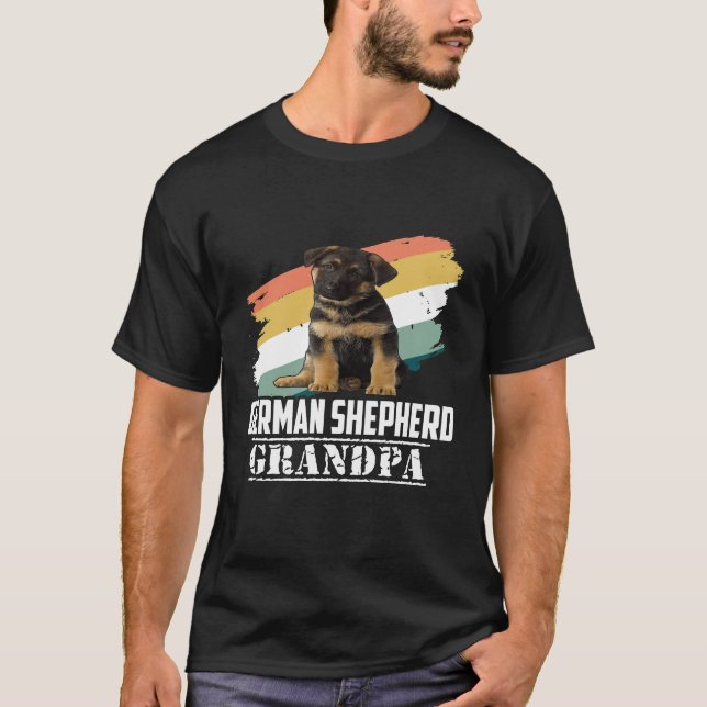 GSD010 - Tysk Shepherd Grandpa T Shirt (Framsida)