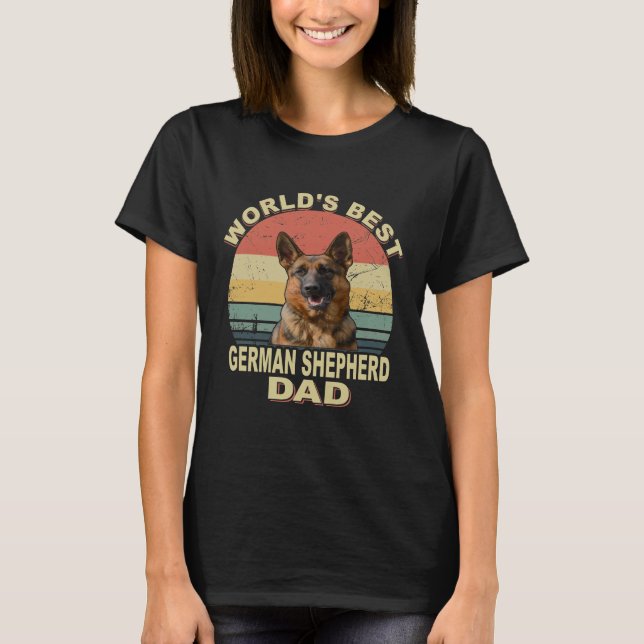 GSD030 - Världens bästa tyska Shepherd Pappa-Vinta T Shirt (Framsida)