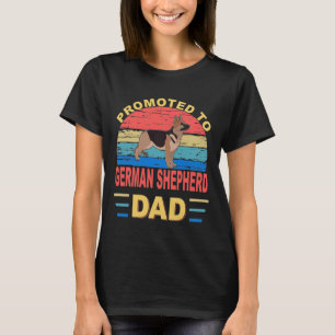 GSD035 - Främjad till tyska Shepherd Pappa T Shirt