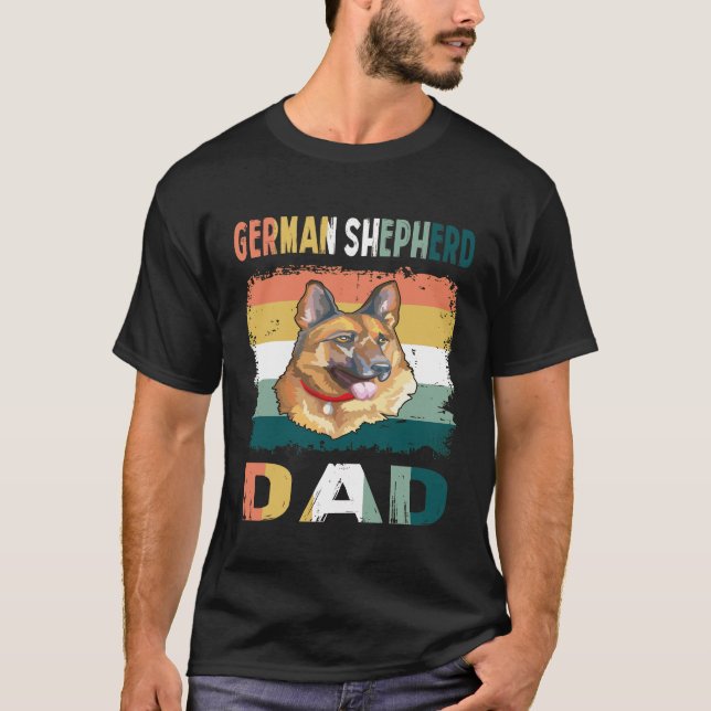 GSD070 - Tyska Shepherd Pappa T Shirt (Framsida)