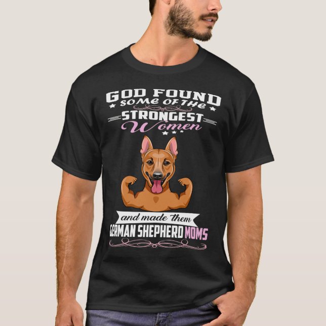 GSD116 - Den tyska herdeguden Shepherd Mamma hitta T Shirt (Framsida)