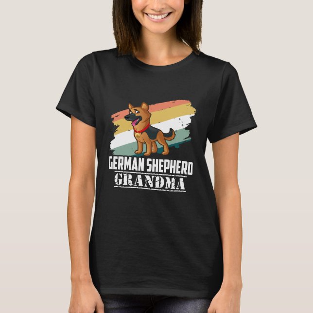 GSD119 - Tysk Shepherd Grandma T Shirt (Framsida)
