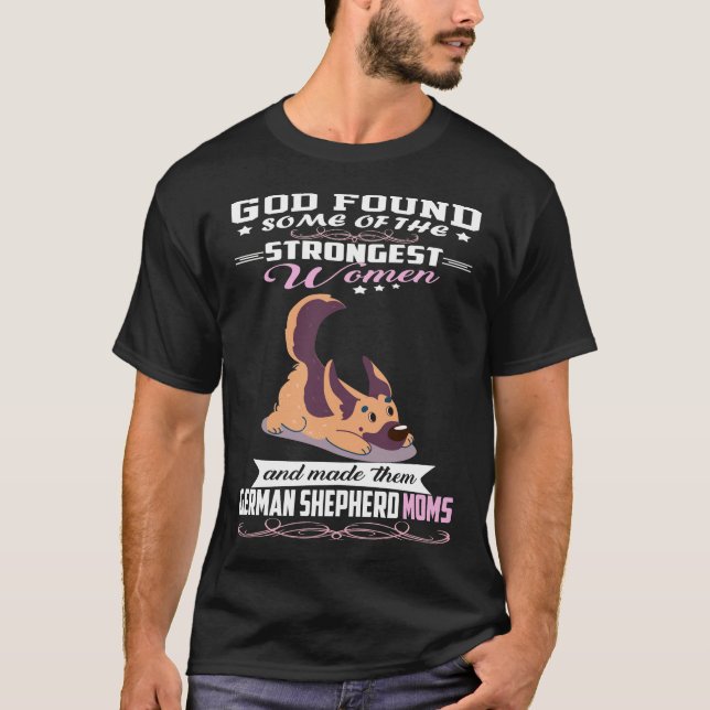 GSD122 - Den tyska herdeguden Shepherd Mamma hitta T Shirt (Framsida)