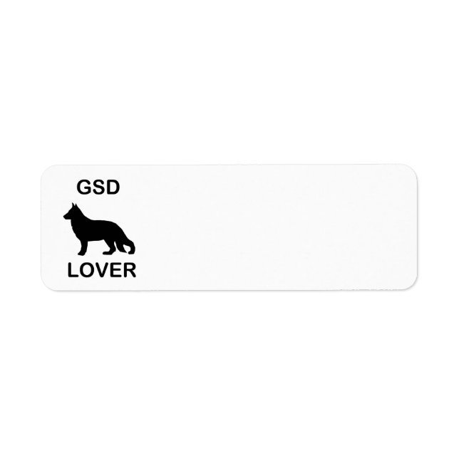 GSD Älskare Returadress Etikett (Framsidan)