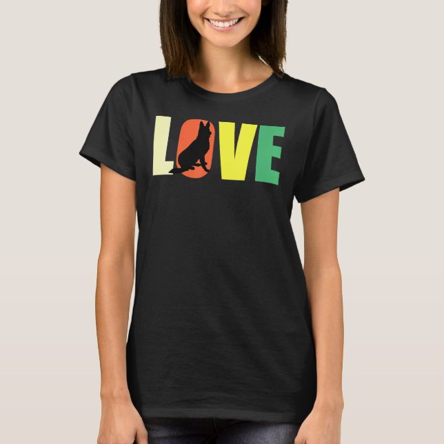 Gsd German Shepherd Hund Gsd Hundägare T Shirt (Framsida)