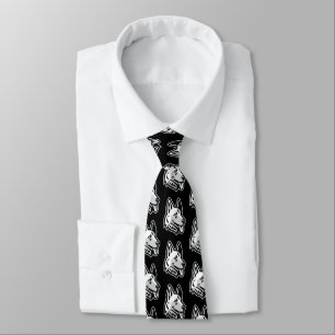 GSD German Shepherd on Black Neck Tie Slips