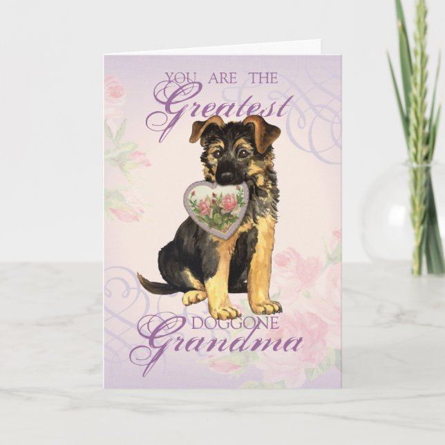 GSD Heart Grandma Kort (Framsida)