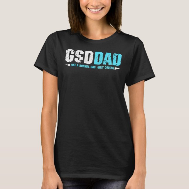 Gsd Pappa Hund Pappa German Shepherd Pappa Fars da T Shirt (Framsida)