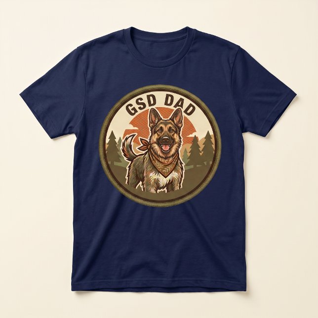 GSD Pappa Tri-blend Tröja | Tysk Schäferhund Pappa (Skapare uppladdad)