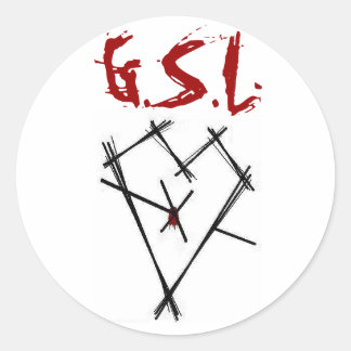 GSL Sticker Runt Klistermärke