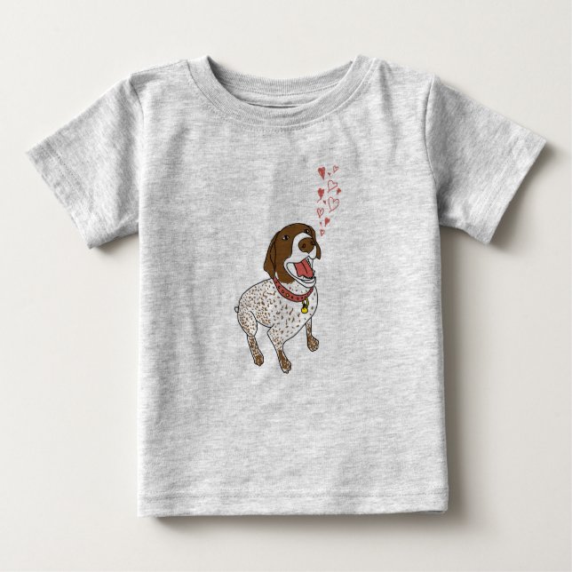 GSP Heart Baby Romper Tee Shirt (Framsida)