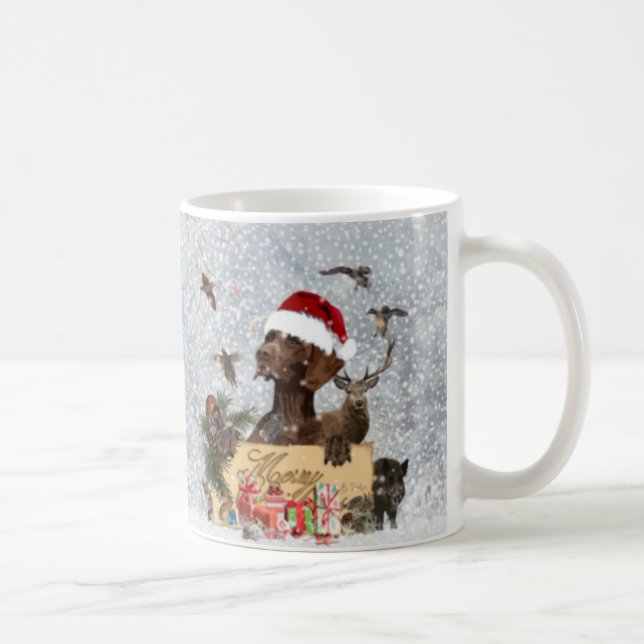 Gsp,Hund christmas Kaffemugg (Höger)