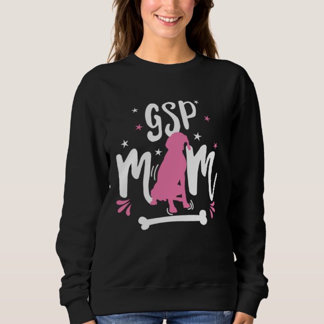 GSP Mom German Shorthaired Pointer hunting Dog Mom T Shirt (Framsida)