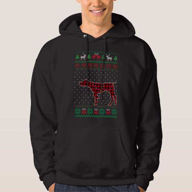 GSP Red Play Buffalo Funny Ugly Julsötare Hoodie (Framsida)