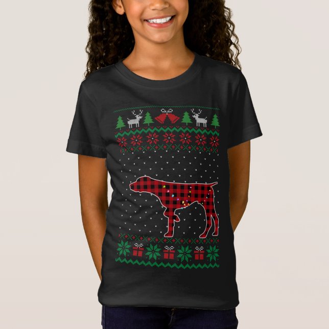 GSP Red Play Buffalo Funny Ugly Julsötare T Shirt (Framsida)