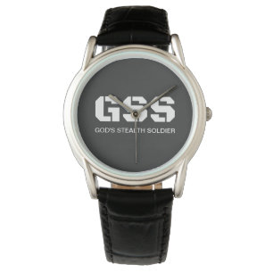 GSS Guds Stealth Soldier Christian Black Manar Armbandsur