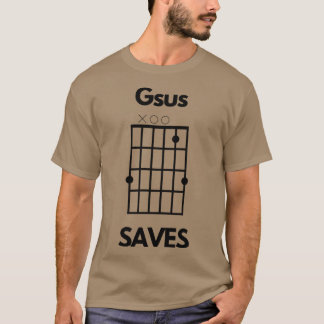 Gsus Räddar Jesus Räddar Ackord Pun vänner vänner T Shirt