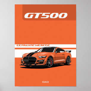 GT500 Poster i musklerna - Orange