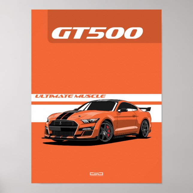 GT500 Poster i musklerna - Orange (Framsidan)