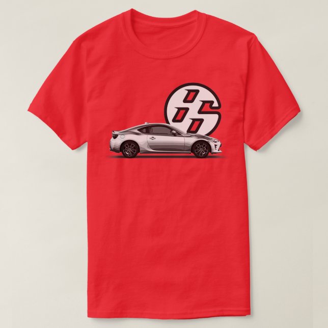 GT86 Side WhiteBlack T Shirt (Design framsida)