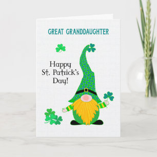 Gt Granddotters St Patrick Roligt Leprechaun Card Kort