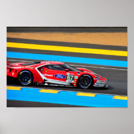 GT nr 67 24 Timmar Le Mans 2019 Poster