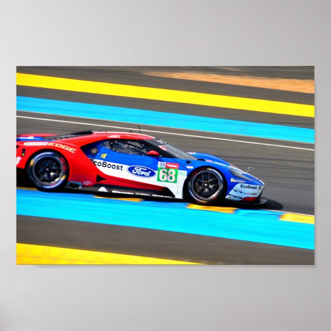 GT nr 68 24 Timmar Le Mans 2019 Poster (Framsidan)