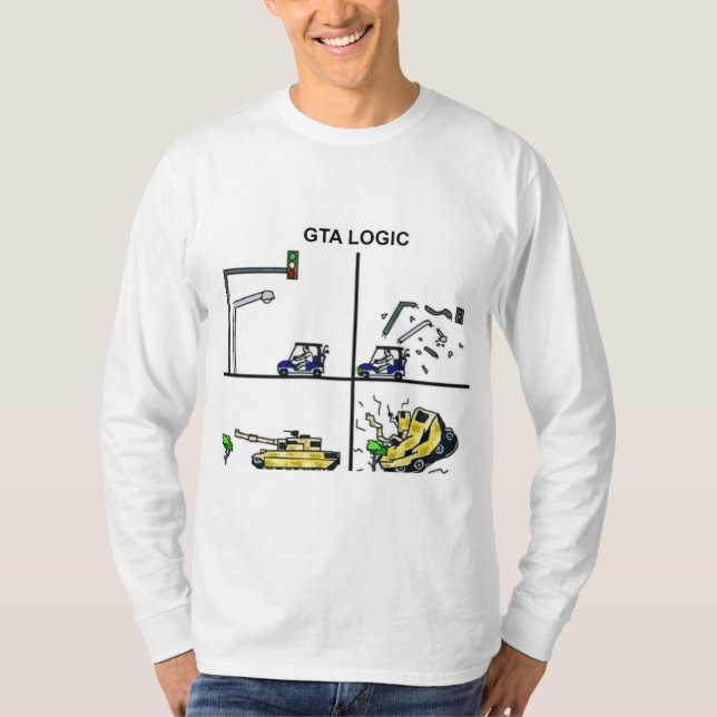 GTA-logikminnesutfall | Funny Gamer Gear T Shirt (Framsida)