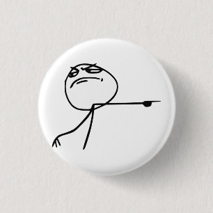 GTFO får ut tecknaden Meme för grabbursinneansikte Knapp