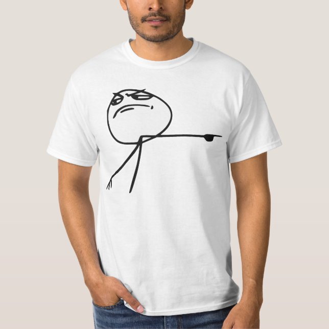 GTFO får ut tecknaden Meme för grabbursinneansikte Tee (Framsida)