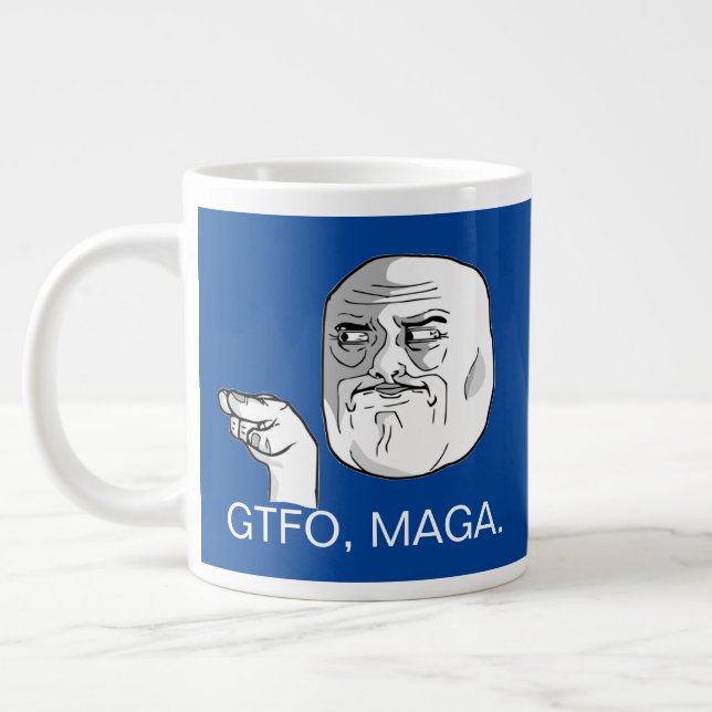 GTFO, MAGA. JUMBO MUGG (Vänster)