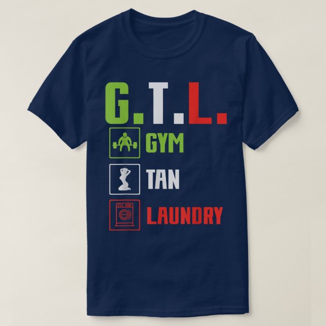    GTLGym Tan Tvätt  T Shirt (Design framsida)