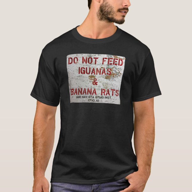 GTMO Matar inte Iguanas & Banana Råttor - Guantána T Shirt (Framsida)