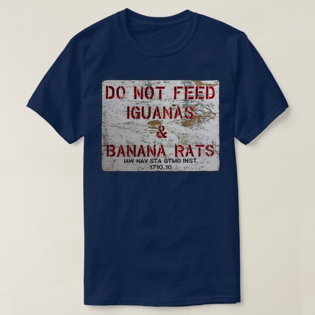GTMO Matar inte Iguanas Banana Råttor Guantánamo B T Shirt (Design framsida)