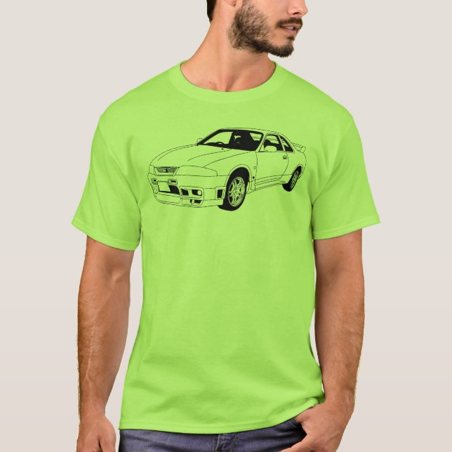 GTR T-tröja för Nissan horisont R33 T-shirt (Framsida)