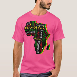 GTricolor Afrika Ord Cloud Queening Black Girl T Shirt
