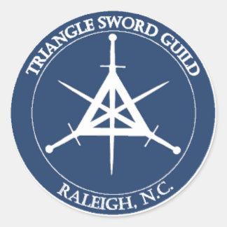 GTS förseglingsetikett, stor (vit på blå) Runt Klistermärke