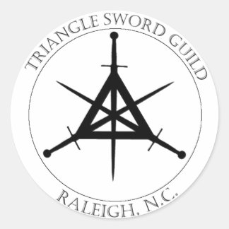 GTS Förseglingsmärke (svart på vitt) Runt Klistermärke