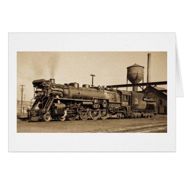 GTW-motor #6039 på Chicago, IL Hälsningskort (Framsidan Horizontal)