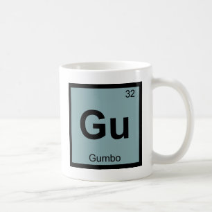 Gu - Gumbo Kemi Periodiska Systemet Symbol Kaffemugg