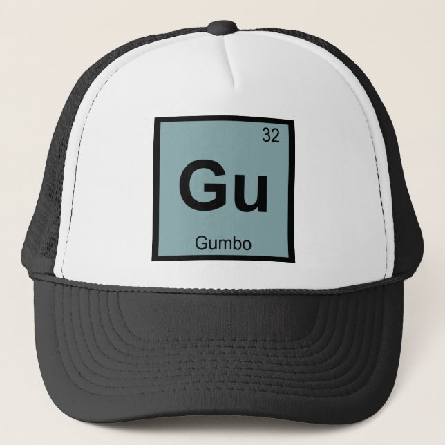 Gu - Gumbo Kemi Periodiska Systemet Symbol Truckerkeps (Framsida)